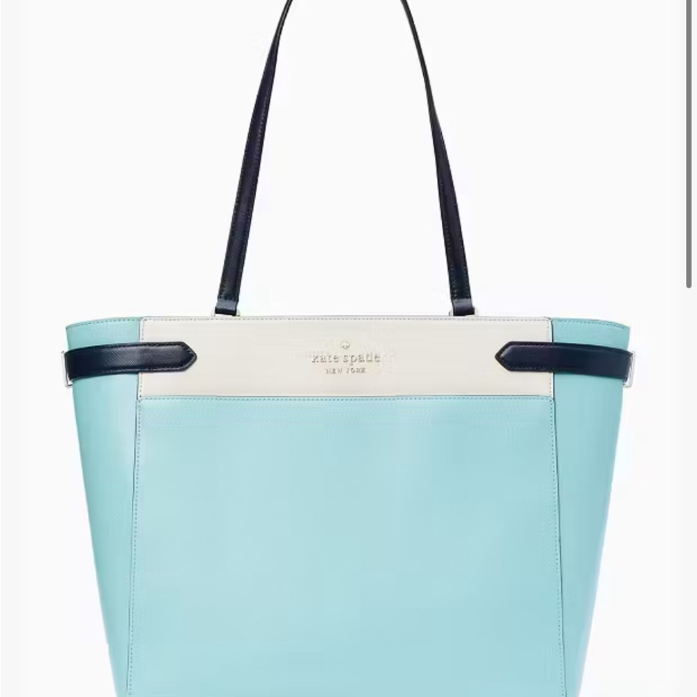 Kate Spade Staci Large Laptop Tote Bag
Carryall light blue/ navy/ white